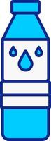 Water Bottle Blue Filled Icon vector