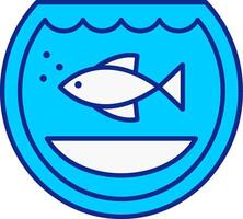 Fishbowl Blue Filled Icon vector