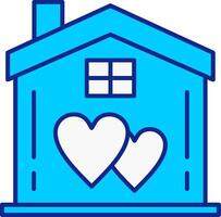 Sweet Home Blue Filled Icon vector