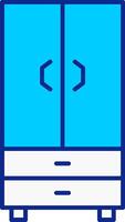 Cupboard Blue Filled Icon vector