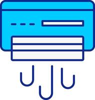 Air Conditioner Blue Filled Icon vector