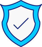 Protect Blue Filled Icon vector