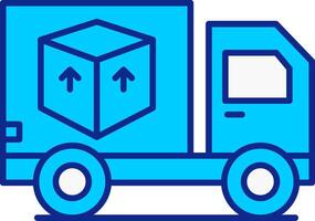 Delivery Blue Filled Icon vector