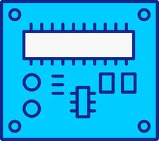 Pcb Board Blue Filled Icon vector