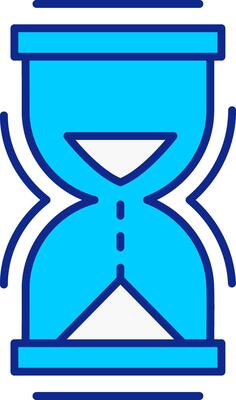 Hour Glass Blue Filled Icon