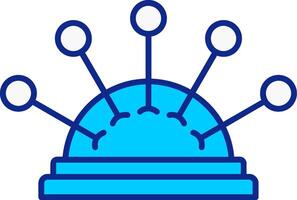 Pin Cushion Blue Filled Icon vector