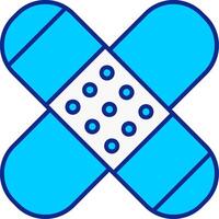 Patch Blue Filled Icon vector