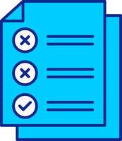 Check List Blue Filled Icon vector