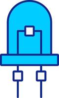 Diode Blue Filled Icon vector