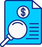 Investigation Blue Filled Icon vector