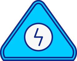 Electrical Danger Sign Blue Filled Icon vector