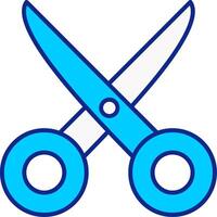 Scissors Blue Filled Icon vector