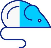 rata azul lleno icono vector