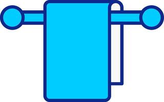 Towel Hanger Blue Filled Icon vector