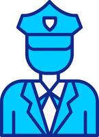 Police Blue Filled Icon vector