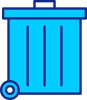 Refuse Blue Filled Icon vector