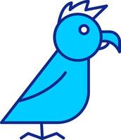 Parrot Blue Filled Icon vector