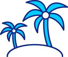 Island Blue Filled Icon vector