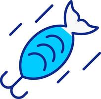 Bait Blue Filled Icon vector