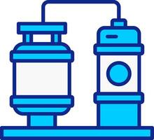 Processing Plant Blue Filled Icon vector