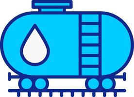 Oil Tank Blue Filled Icon vector