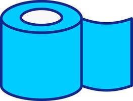 pañuelo de papel rodar azul lleno icono vector