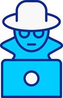 Fraud Blue Filled Icon vector