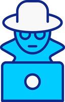 Fraud Blue Filled Icon vector