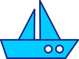 Boat Blue Filled Icon vector