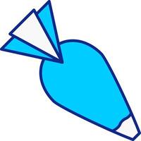 Pastelería bolso azul lleno icono vector