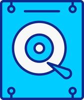 Hard Disk Blue Filled Icon vector