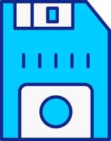 Floppy Disk Blue Filled Icon vector