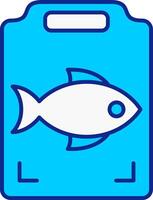 Fish Cooking Blue Filled Icon vector