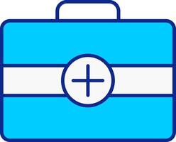 First Aid kit Blue Filled Icon vector