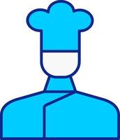 cocinero azul lleno icono vector