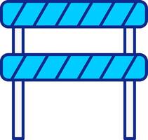 Road Block Blue Filled Icon vector