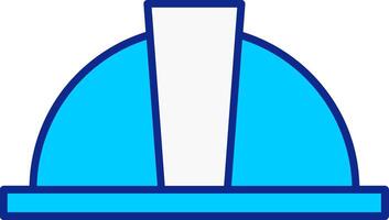 Hard Hat Blue Filled Icon vector