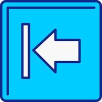 Left Arrow Blue Filled Icon vector