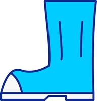 bota azul lleno icono vector