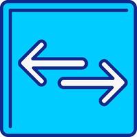 Opposite Arrow Blue Filled Icon vector