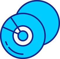 compacto disco azul lleno icono vector