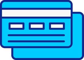 Credit Card Blue Filled Icon vector