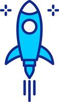 Rocket Blue Filled Icon vector