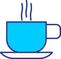 Hot Coffee Blue Filled Icon vector