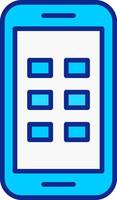 Phone Blue Filled Icon vector