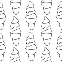 ice cream summer heat chocolate pattern line vector