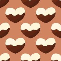 chocolate valentines day heart love sweet pattern vector