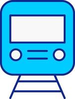 Rail Blue Filled Icon vector