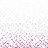 Pink geometrical circle pattern - vector snowfall background design with dots