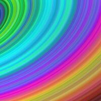 Rainbow curved fractal stripes background design vector